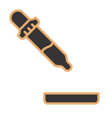 Pipette düz renk vektör ikonu tasarımı 