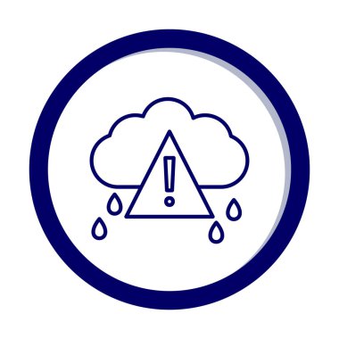 Basit Hava Uyarısı simgesi, vektör illüstrasyonu