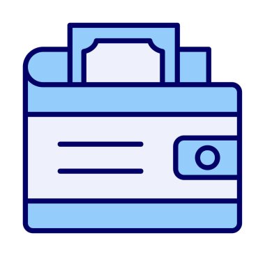 Cüzdan. Web simgesi basit illüstrasyon