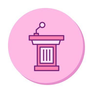 Podyum simgesinin vektör illüstrasyonu 