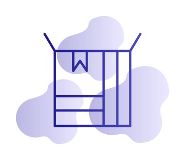 kutusu simgesini açın. vektör çizim                                      