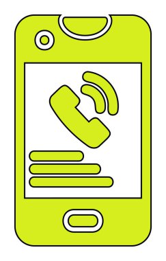 telefon arama simgesi, vektör tasarımı