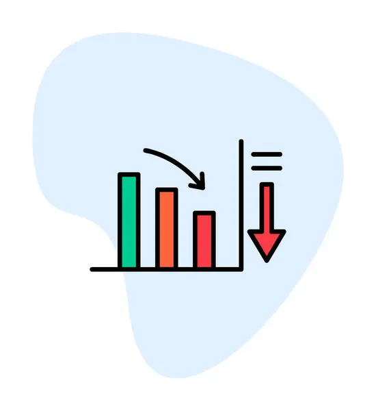 Simple Diminuer Icône Graphique Illustration Vectorielle