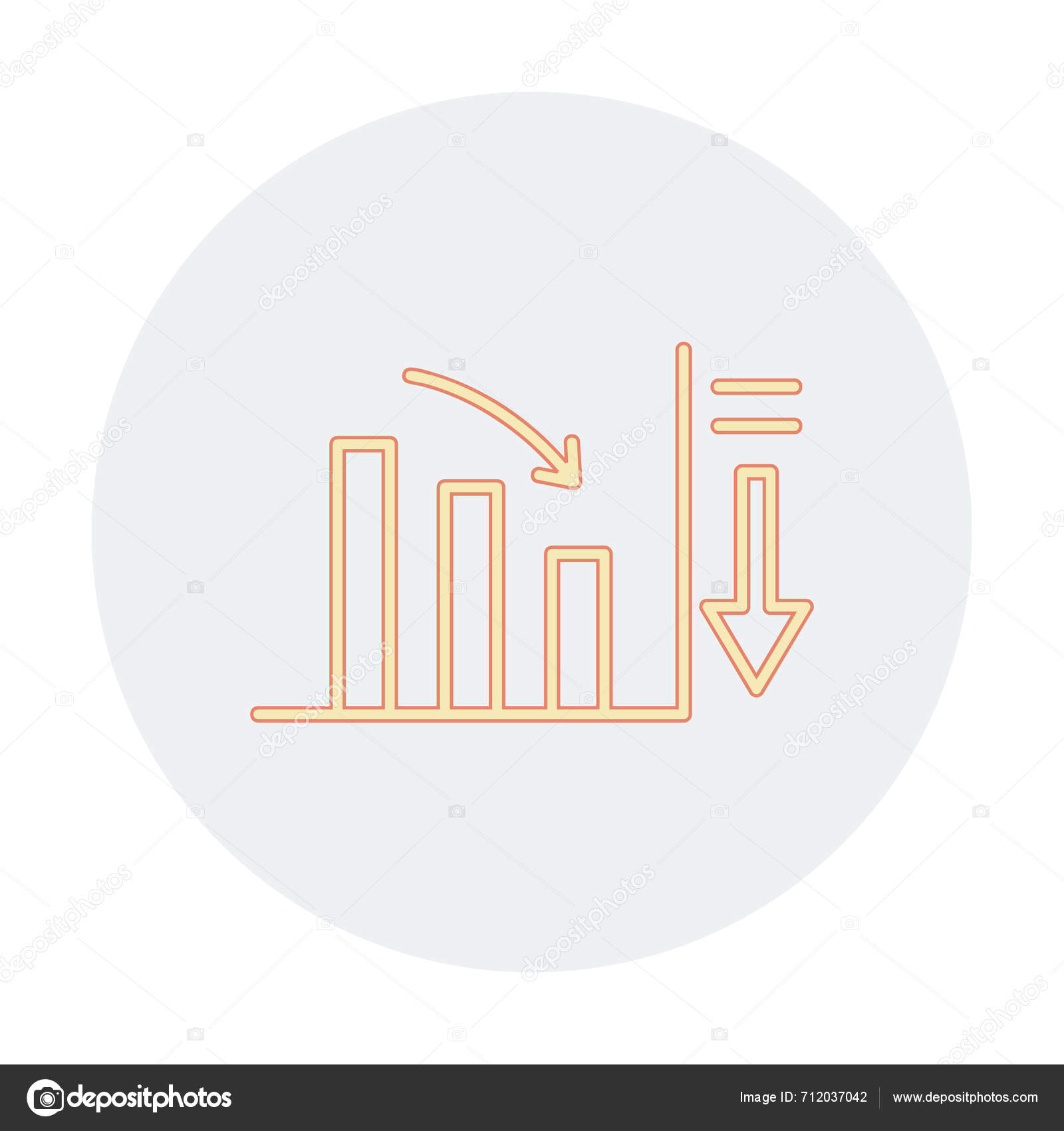 Simple Diminuer Icône Graphique Illustration Vectorielle