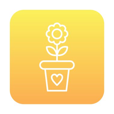 çiçek saksısı vektör illüstrasyonu