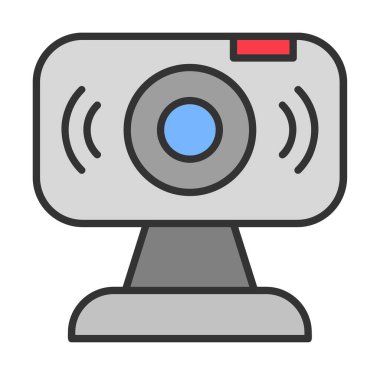Web kamerası. Web simgesi basit illüstrasyon                   