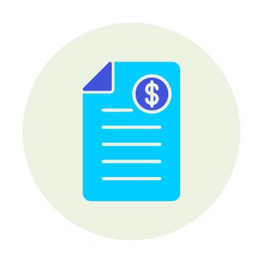 Alışveriş Faturası Vektör renk simgesi tasarımı 