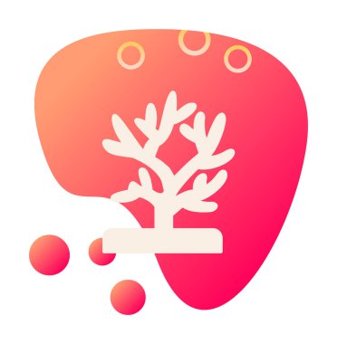 Mercan simgesi vektör illüstrasyonu