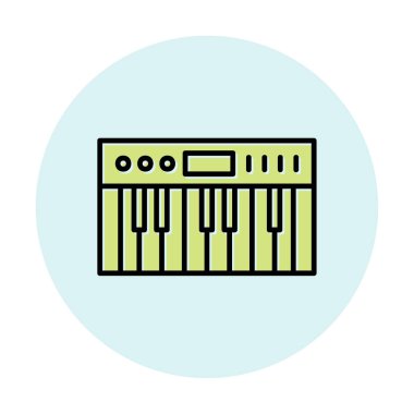 piyano müzik ikonu vektör illüstrasyonu                        