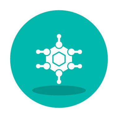 Basit Nanoteknoloji simgesi, vektör illüstrasyonu