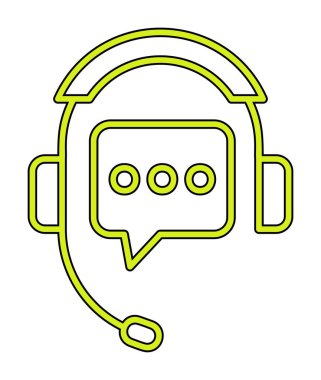 Basit Destek Hizmetleri simgesi, vektör illüstrasyonu