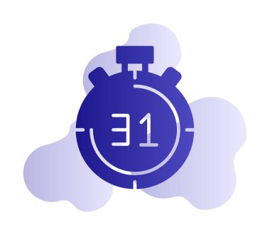 Basit kronometre vektör illüstrasyonu