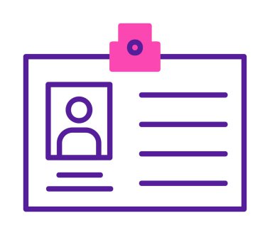 Üyelik Kartı simgesinin vektör illüstrasyonu