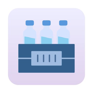 Su şişeleri. Web simgesi basit illüstrasyon 