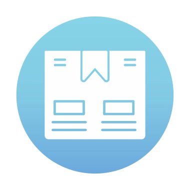 Taşıma Kutusunun vektör illüstrasyonu modern simge                             