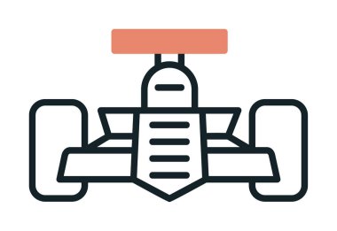 Basit yarış arabası ikonu vektör illüstrasyonu  