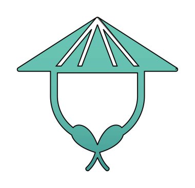 Çin şapkası. Web simgesi basit illüstrasyon 