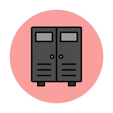 Lockers web simgesi, vektör illüstrasyonu                
