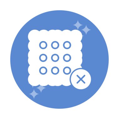 Basit Şekersiz simge, vektör illüstrasyonu