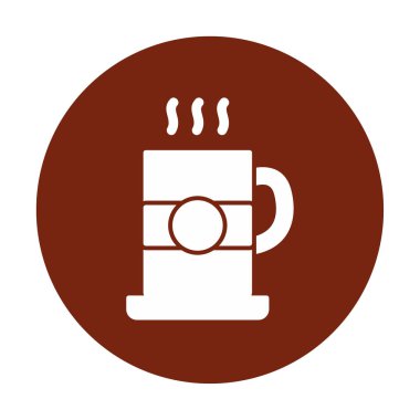 çay fincanı simgesi, vektör illüstrasyonu