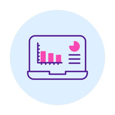 Basit Analitik simge, vektör illüstrasyonu