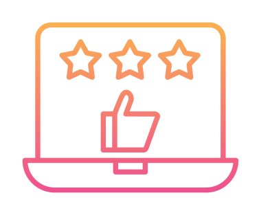 Geri besleme vektörü glifin düz simgesi. İyi İnceleme konsepti                    