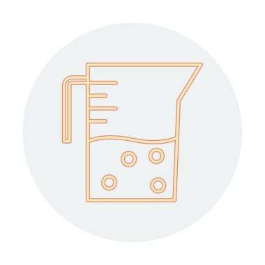 Beaker modern simgesinin vektör illüstrasyonu                          