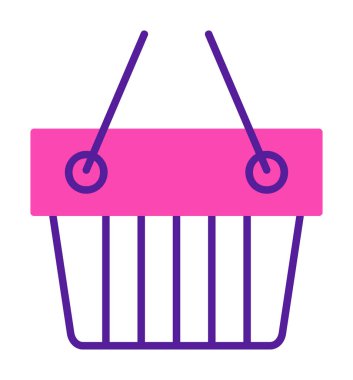 Alışveriş arabası ikon vektör illüstrasyonu 