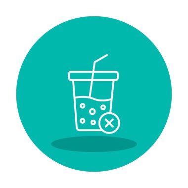 Basit, alkolsüz içecek simgesi, vektör illüstrasyonu