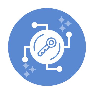 Anahtar ağ simgesi vektör illüstrasyonu 