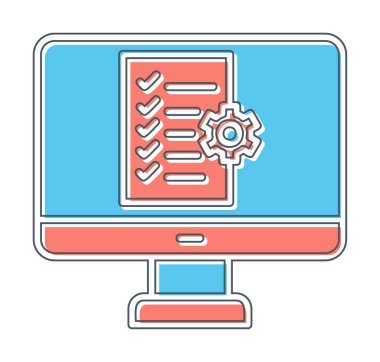 Proje Yönetimi simge vektör çizim