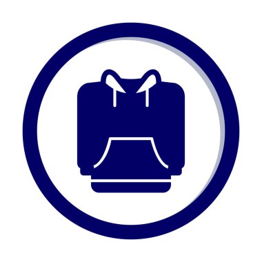 Basit kapüşonlu simge, vektör çizimi