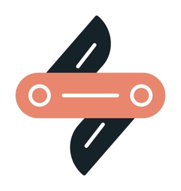 İsviçre bıçak ikonu vektörü beyaz arkaplanda izole edildi 