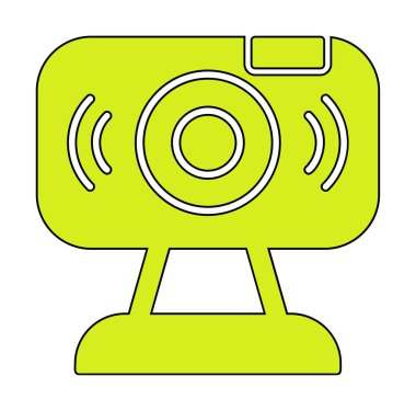 Web kamerası. Web simgesi basit illüstrasyon                   