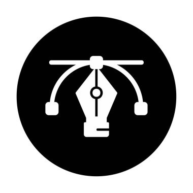 Basit kalem aracı simgesi, vektör illüstrasyonu