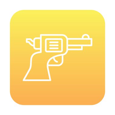 askeri tabanca ikonu vektör illüstrasyonu 