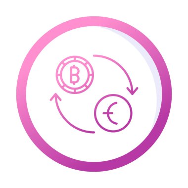 para birimi değişim simgesi, vektör illüstrasyonu