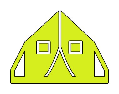 çadır simgesi, vektör çizimi  