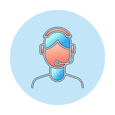 Vektör olarak Müşteri Hizmetleri Ajanı simgesi. logotype