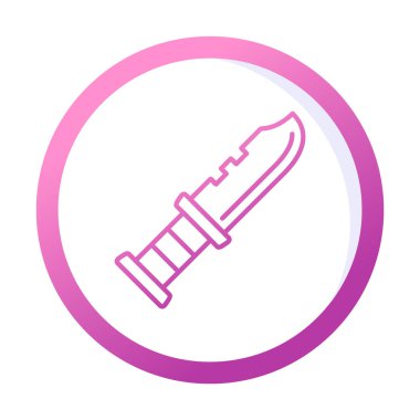 askeri bıçak ikonu vektör illüstrasyon sembolü tasarımı