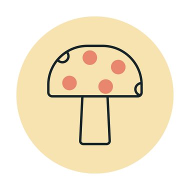 Mushroom icon, vector illustration simple design