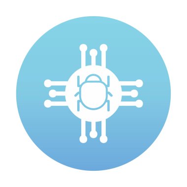 düz Spyware simge vektör illüstrasyon tasarımı