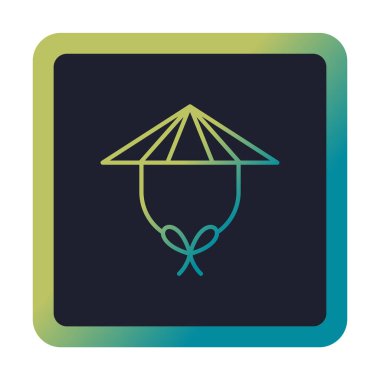 Çin şapkası. Web simgesi basit illüstrasyon 