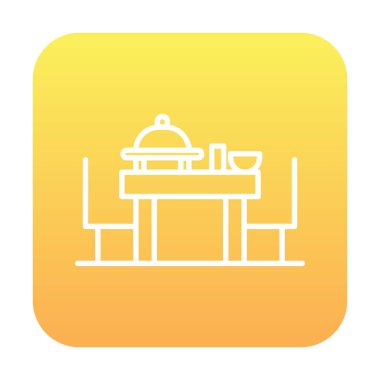 Basit ziyafet simgesi, vektör illüstrasyonu