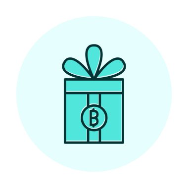 Basit bitcoin simgesi, vektör illüstrasyonu