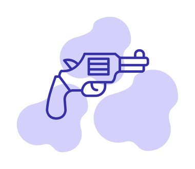 silah tabancası ikonu vektör illüstrasyonu