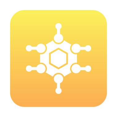 Basit Nanoteknoloji simgesi, vektör illüstrasyonu