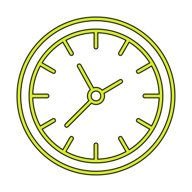 Saat simgesi, vektör illüstrasyonu, zaman simgesi 