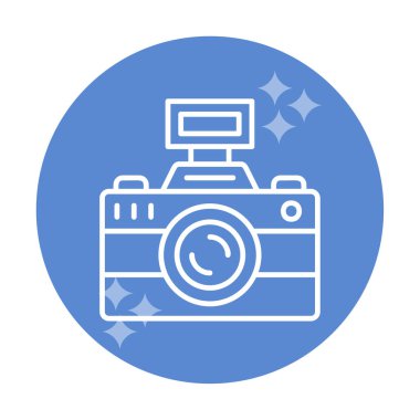 fotoğraf makinesi ikon vektör illüstrasyonu                      