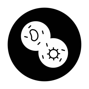 Mitoz web simgesi, vektör illüstrasyonu